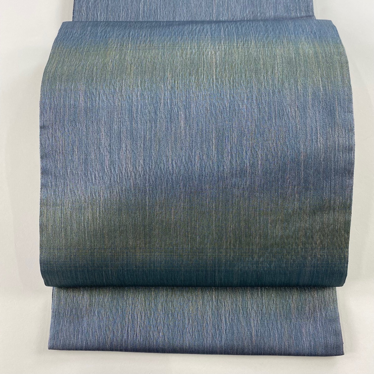 袋帯 美品 秀品 愛子コレクション さんご染 ぼかし柄 金銀糸 青緑 全通 正絹 【中古】拍卖