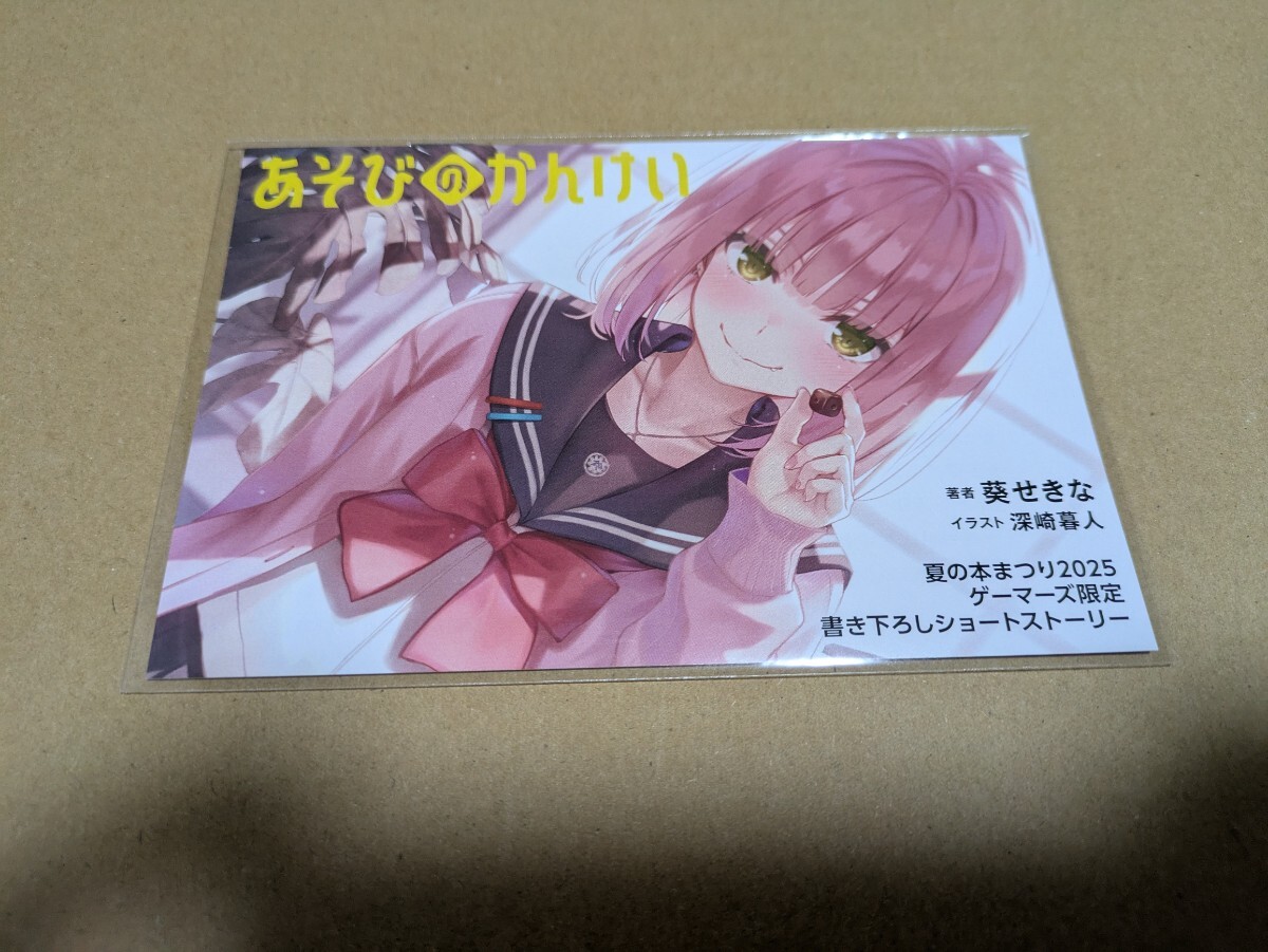 ゲーマーズ 夏の本まつり 2025 あそびのかんけい 書き下ろしSS 葵せきな 深崎暮人拍卖