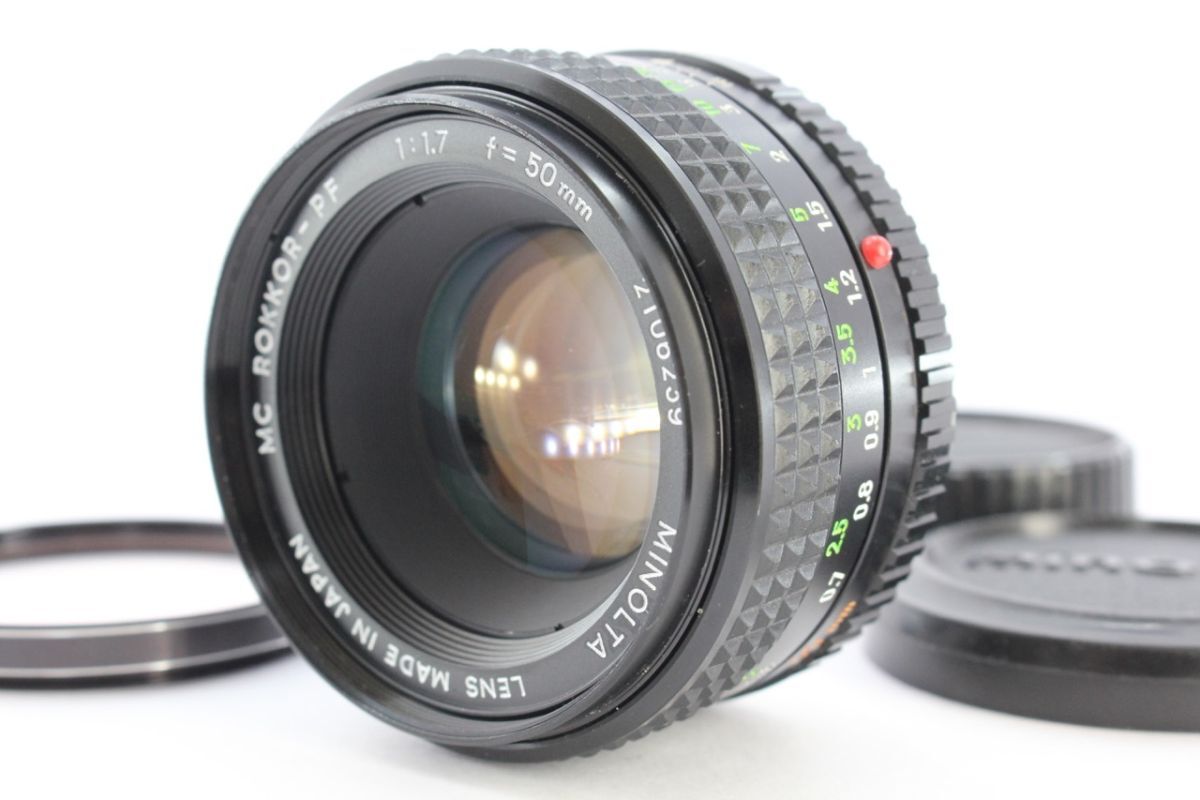 ★実用品★ミノルタ MINOLTA MC ROKKOR-PF 50mm F1.7 《キャップ フィルター 付き》 #A5352拍卖