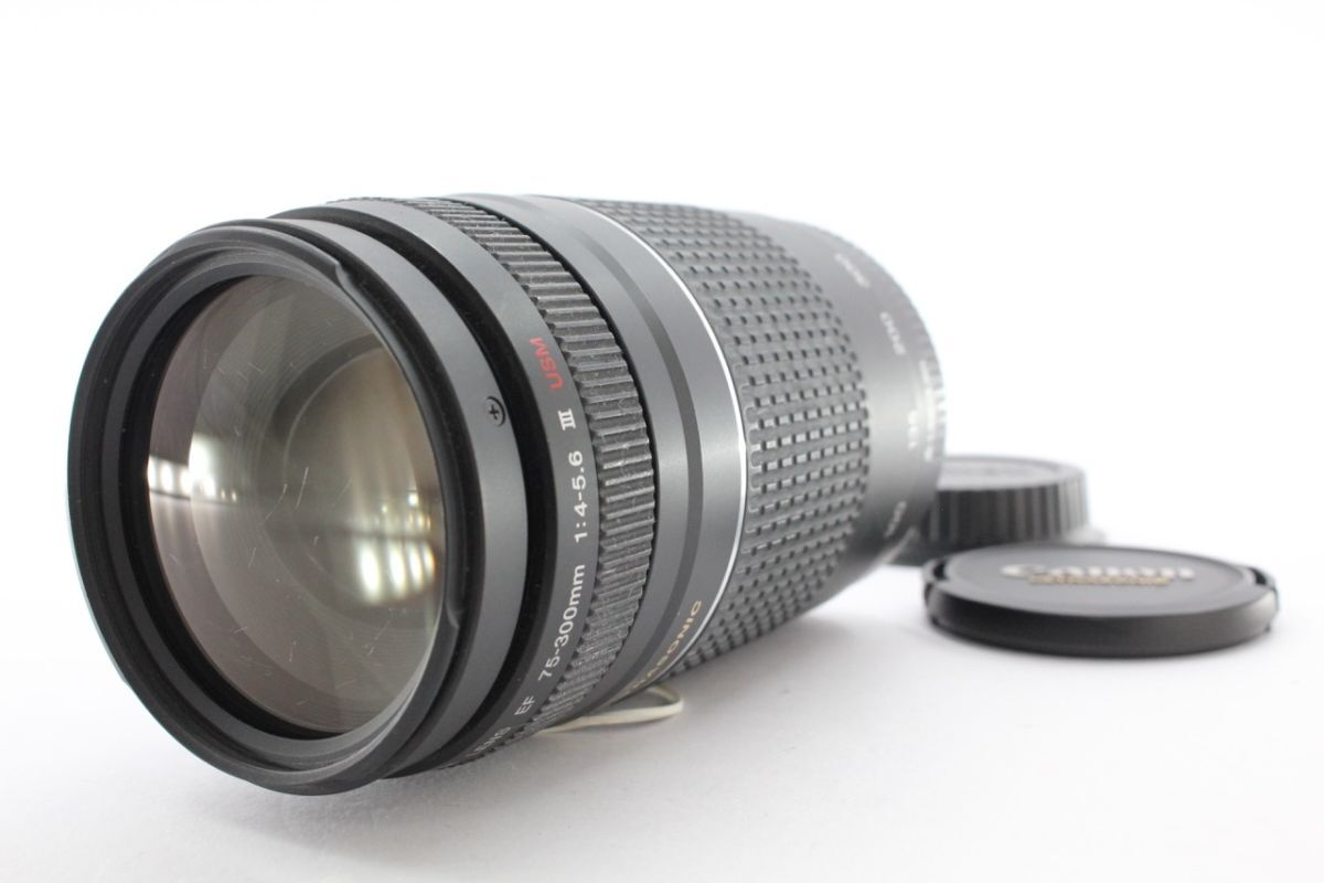 ★特上品★キヤノン CANON EF 75-300mm F4-5.6 Ⅲ USM 《キャップ 付き》 #A5417拍卖