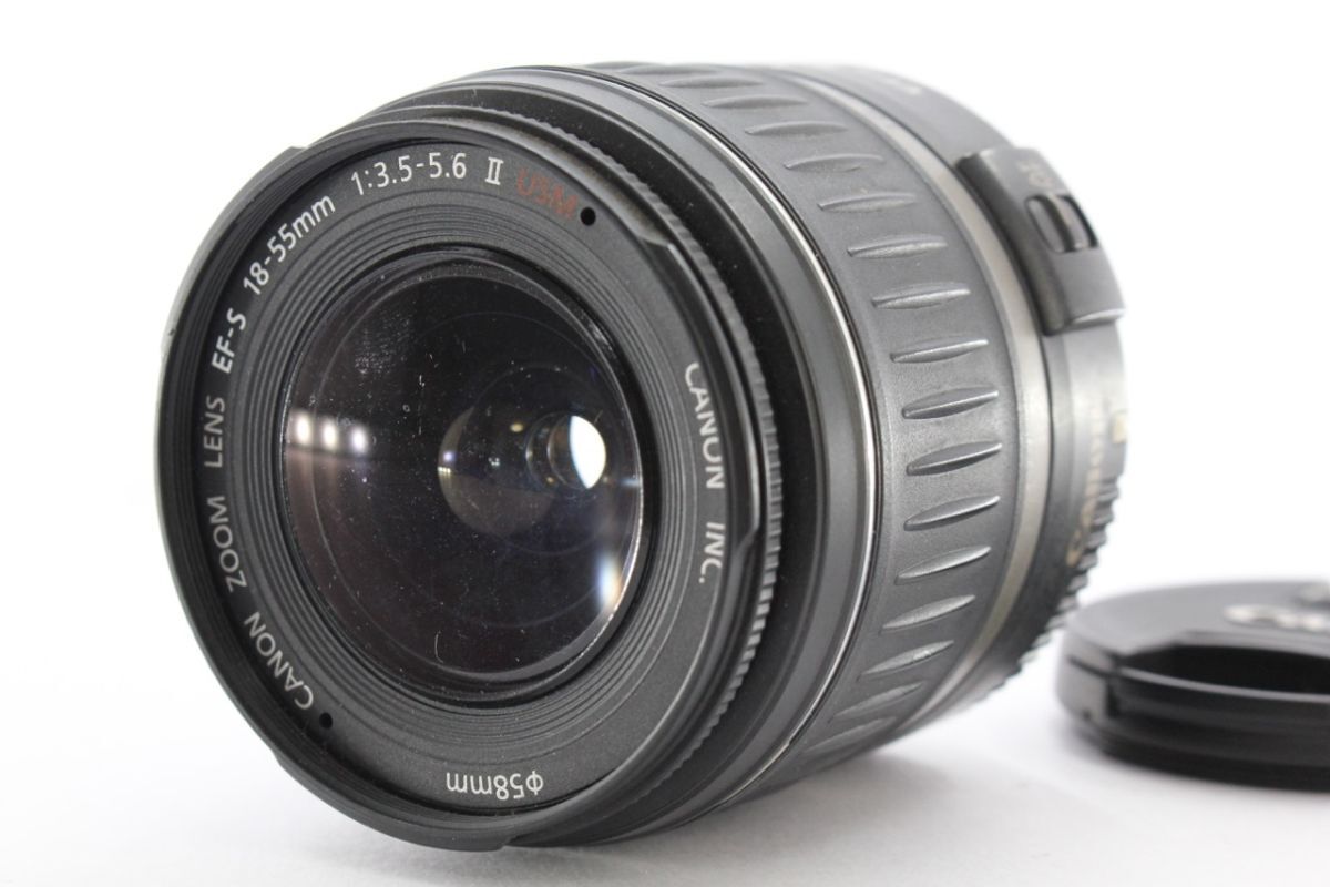 ★実用品★キヤノン CANON EF-S 18-55mm F3.5-5.6 Ⅱ USM 《キャップ 付き》 #A5412拍卖