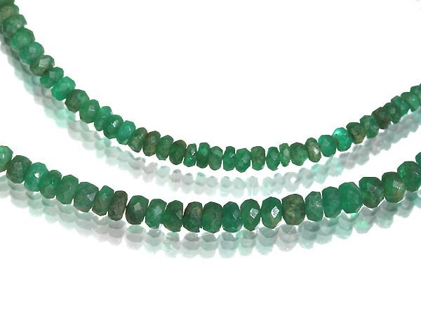 3VM16694SS【売り切り】【RK宝石】《Emerald》 およそ40ct!!! 鮮やかな色彩!! 天然エメラルド K10 高級 ビーズネックレス拍卖