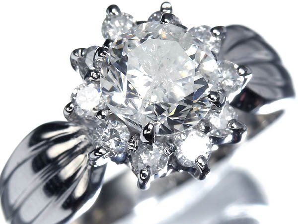 5MR16690SS【売り切り】新品仕上【RK宝石】《DIAMOND》上質ダイヤモンド 特大1.04ct!! 極上脇石ダイヤモンド Pt900 超高級リング ダイヤ拍卖