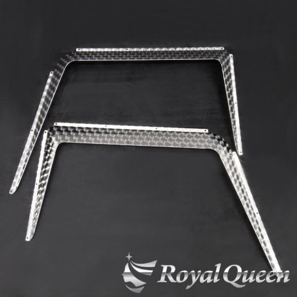 日野 新型 17プロフィア/グランドプロフィア/17 レンジャー/レンジャープロ ドアバイザー ステンレス ウロコ柄 左右セット【RQDV2H】拍卖