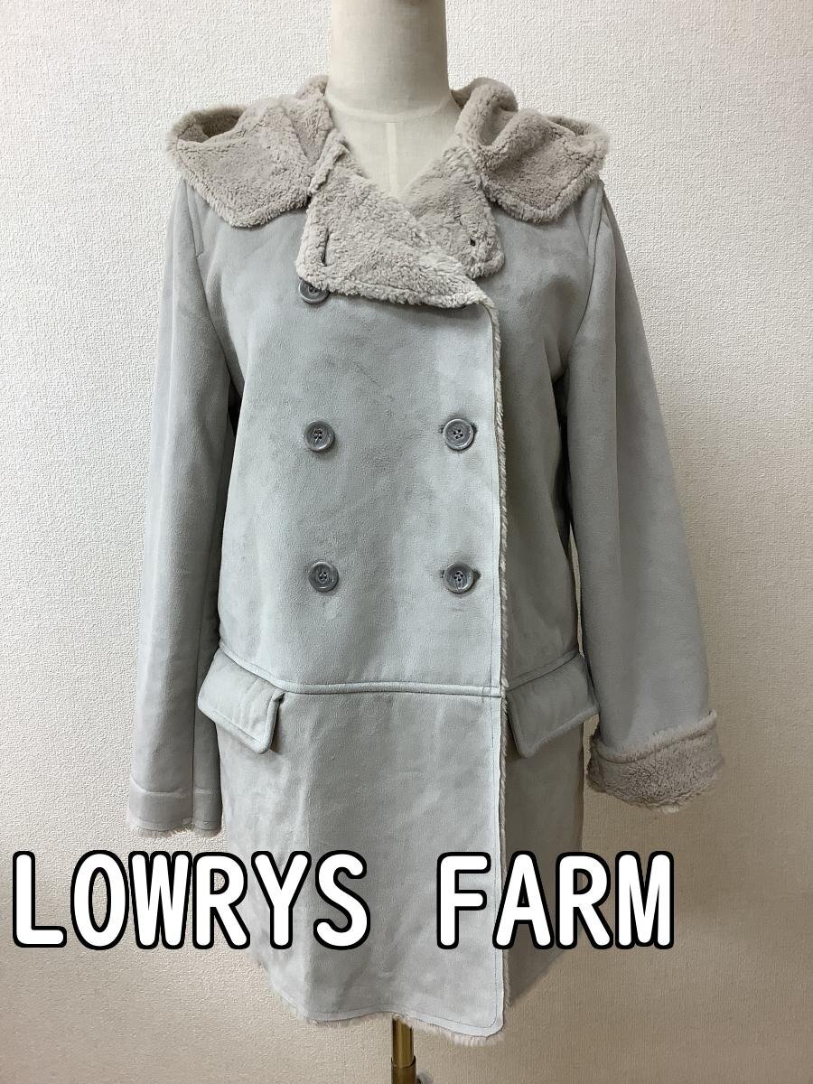 ローリーズファーム (LOWRYS FARM) フェイクムートンコート ライトグレー サイズM拍卖