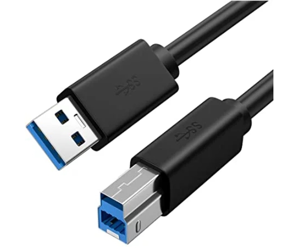 USB3.0高速データ転送用ケーブル タイプAオス-Bオス 使い易い長めの約0.7m 黒 プリンタやスキャナなど、パソコン周辺機器側に接続する端子 拍卖