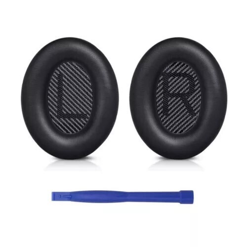 ■汎用品 ボーズBose QuietComfort 35 QC35 II 用 交換イヤーパッド左右セット/黒スライブ 工具付き拍卖