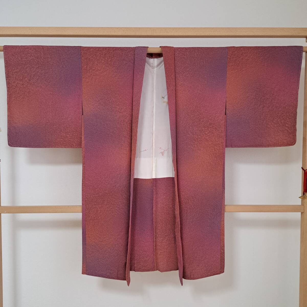 即決■着物の越田■裄71身丈109 正絹 長羽織 ぼかし 美品 ■む18R07拍卖