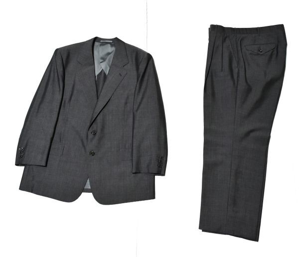 ★新品同様★ダンヒル★dunhill★ISETAN伊勢丹オーダー★大人の上品さ色気をより演出させるグレー#着心地良く高級感ある2釦シングルスーツM拍卖