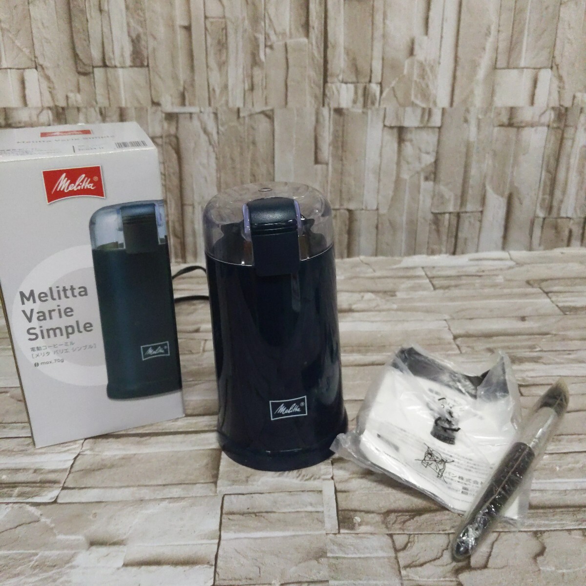 SKSZ1344 ▲ 電動コーヒーミル メリタ ECG64-1L お手入れブラシ付き Melitta 電動ミル 通電のみ確認拍卖