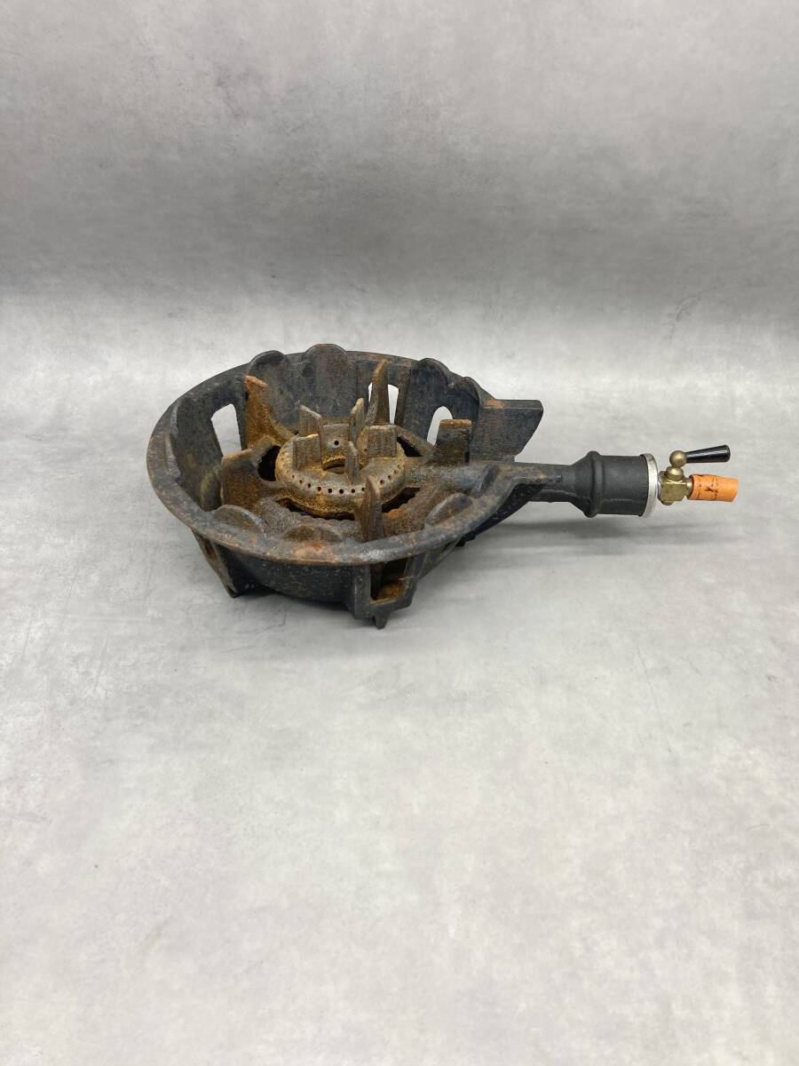 鋳物コンロ【F1124◎】卓上コンロ 18-2 A2 厨房 イモノコンロ 二重バーナー メーカー不明【未確認】250915拍卖