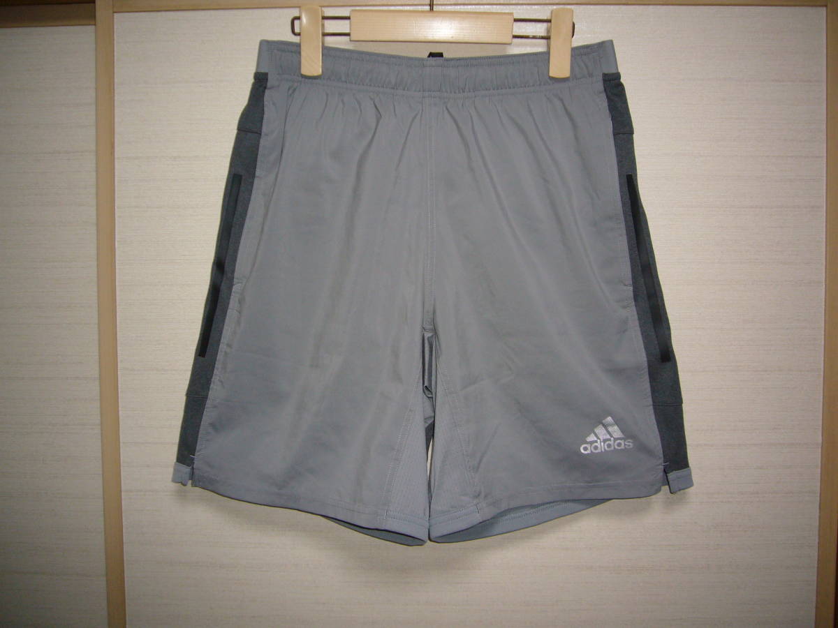 アディダス ハーフパンツ グレー×黒 Oサイズ拍卖