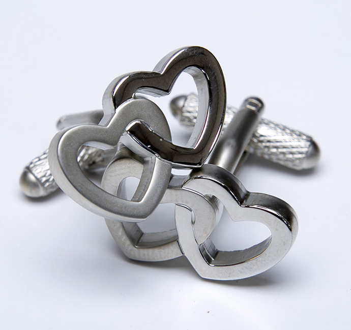 ★カフスボタン ONYX-ART LONDON CK664 LOVE HEARTS RHOD/PERL・・・❤ ある愛の形です・・♬~拍卖