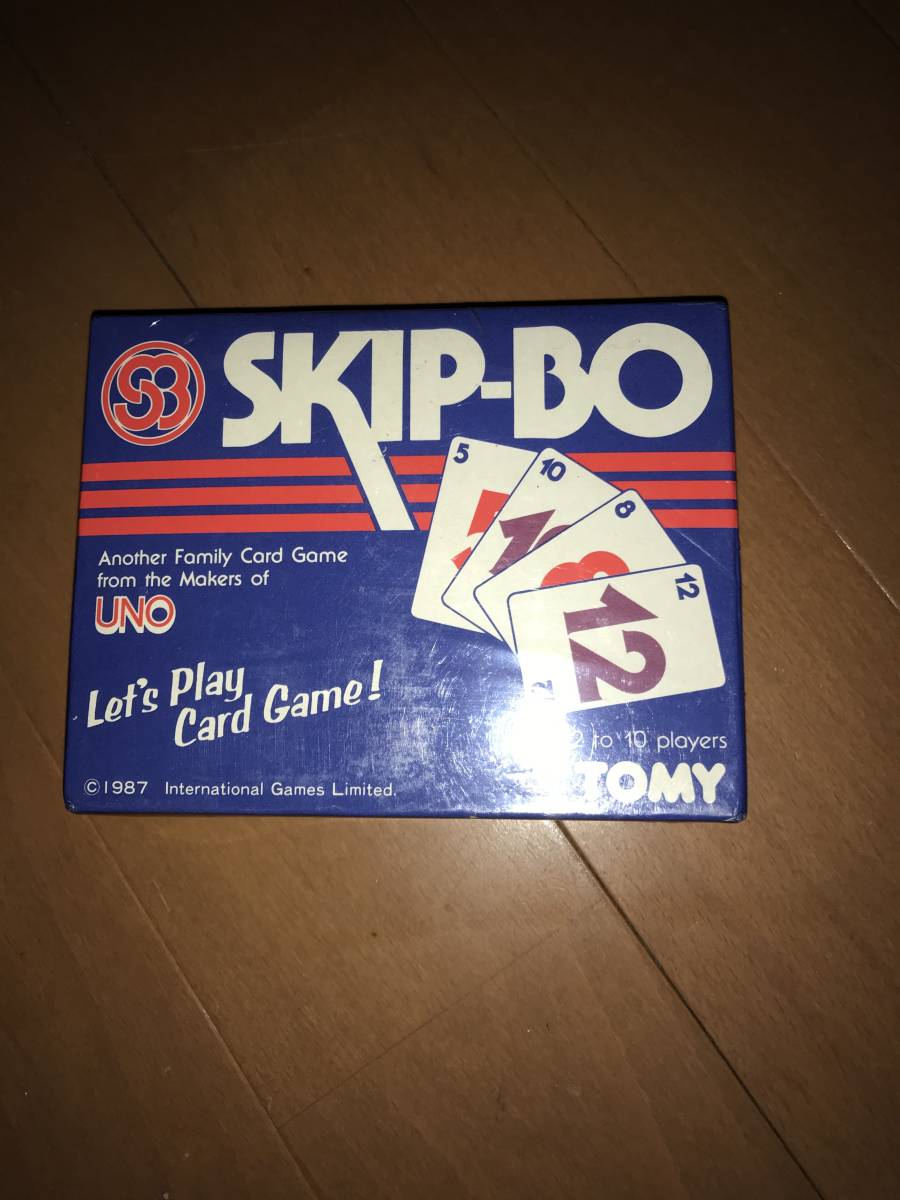 デッドストック 未開封 レトロ ビンテージ アンティーク 1987年 TOMY トミー SKIP-BO スキップ・ボー オールド カードゲーム ゲーム拍卖