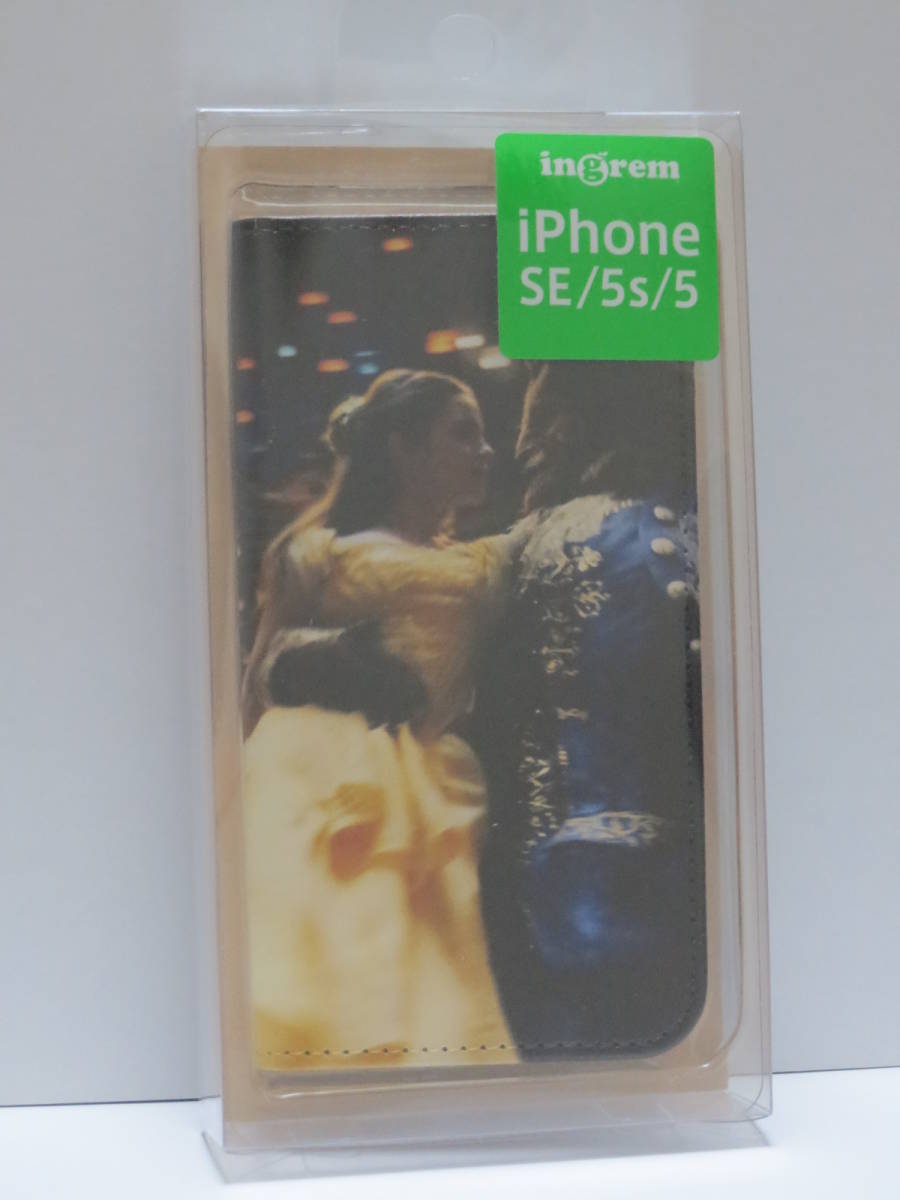 イングレム iPhone SE 5S/5 対応 ディズニー 美女と野獣 手帳型 レザーケース (合皮レザー) IJ-DP5LC/BL017拍卖