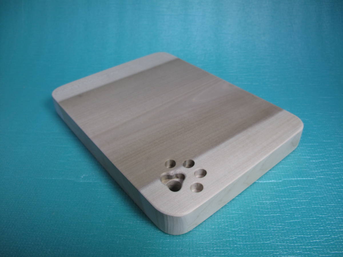 <無垢材>カッティングボード 鍋敷き まな板 栃の木 トチノキ 肉球 にくきゅう①拍卖