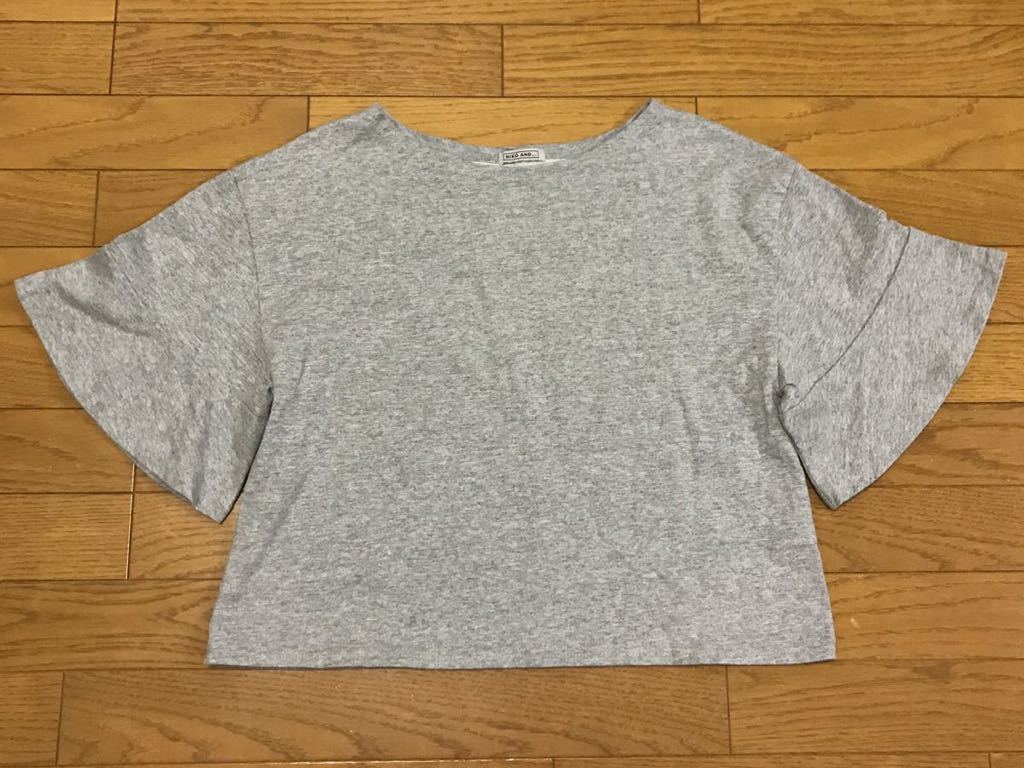 niko and… ニコアンド コットン ライトグレー ボートネック カットソー プルオーバー拍卖