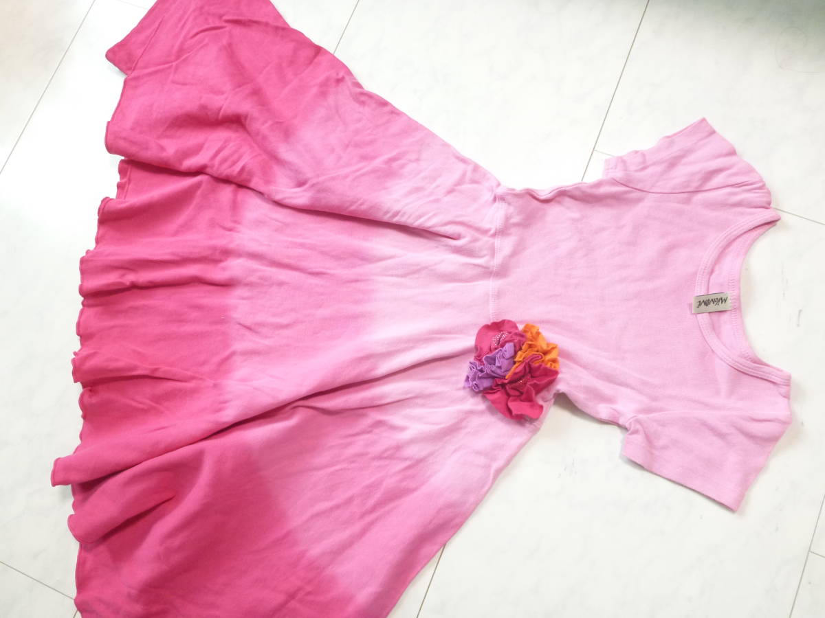 美品 MIGNOVE ★ピンク グラデーション ワンピース 120 綿100拍卖