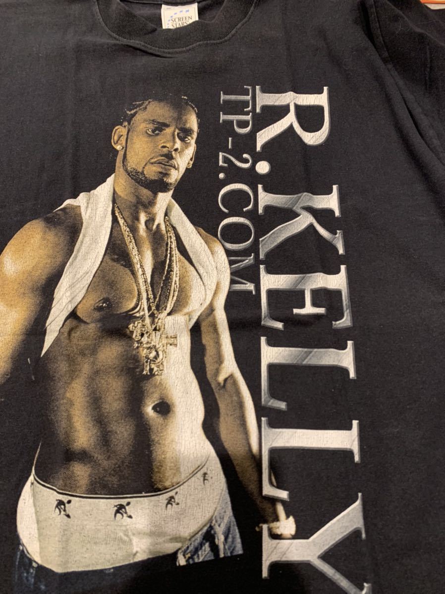 rap tee ラップTシャツ ヴィンテージ r.kelly アールケリー vintage xl 黒 Travis Scott jerry loewnzo band tee拍卖