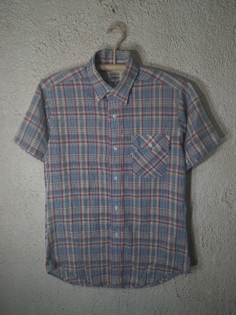 to1490 Levis リーバイス 涼しげ 薄手 半袖 チェック シャツ vintage ビンテージ 人気 送料格安拍卖