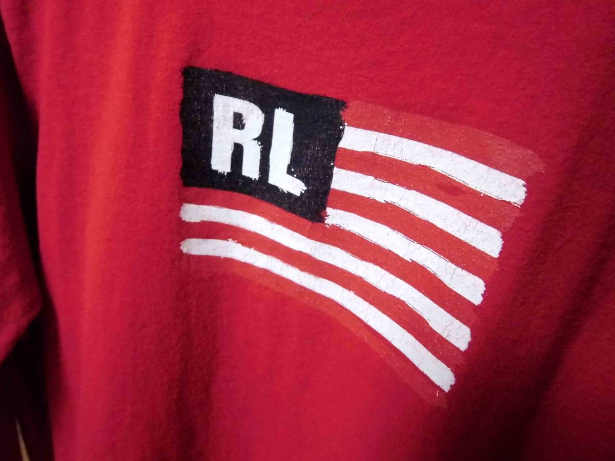 即決 希少 ポロ ジーンズ ラルフローレン ロングT シャツ ロンT 赤 L 美品 ☆ POLO JEANSCO.RALPH LAUREN 100% COTTON拍卖