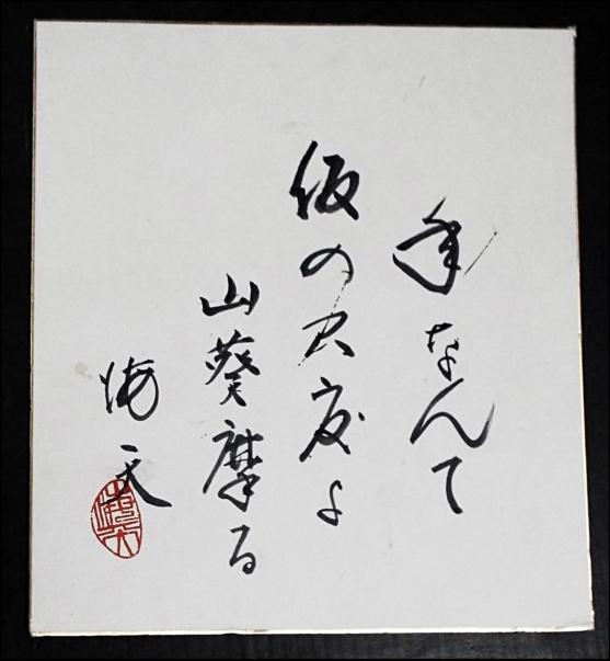 5372☆☆肉筆色紙・俳句・俳人・署名海天不明☆拍卖