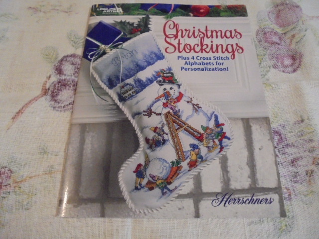 洋書Christmas Stockings クロスステッチ クリスマスストッキング 6デザイン サンタ 雪だるま拍卖