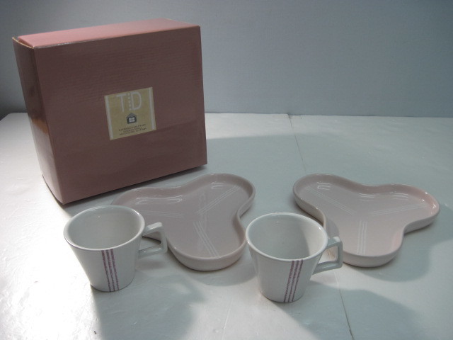 【KCM】□sk-2★箱なし新品★【TABLE DIARY】フォールド ペアティータイムセット NSF-S4 カップ 皿 食器セット拍卖