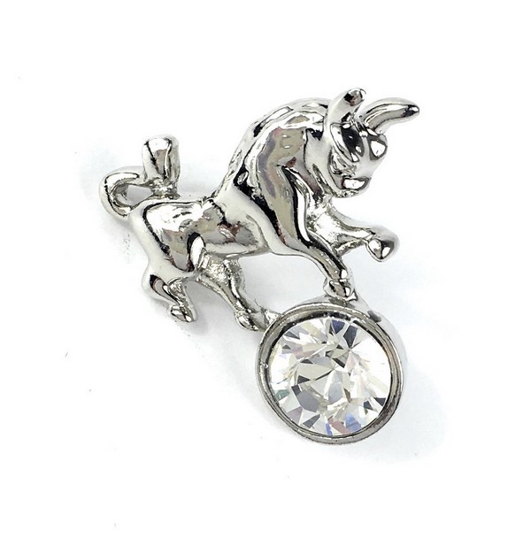 星座 ピンブローチ 【 おうし座 牡牛座 4/20~5/20生まれ】 スワロフスキー プチ ブローチ ピンバッチ アクセサリー タイピン 牛のブローチ拍卖