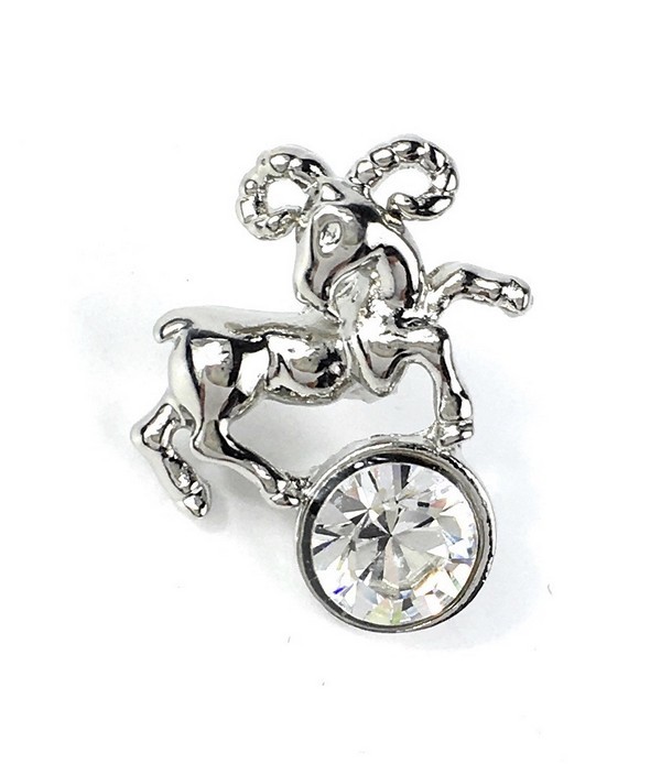 星座 ピンブローチ 【 おひつじ座 牡羊座 】 スワロフスキー ブローチ ピンバッチ アクセサリー タイピン 羊のブローチ (3/21~4/19生)拍卖