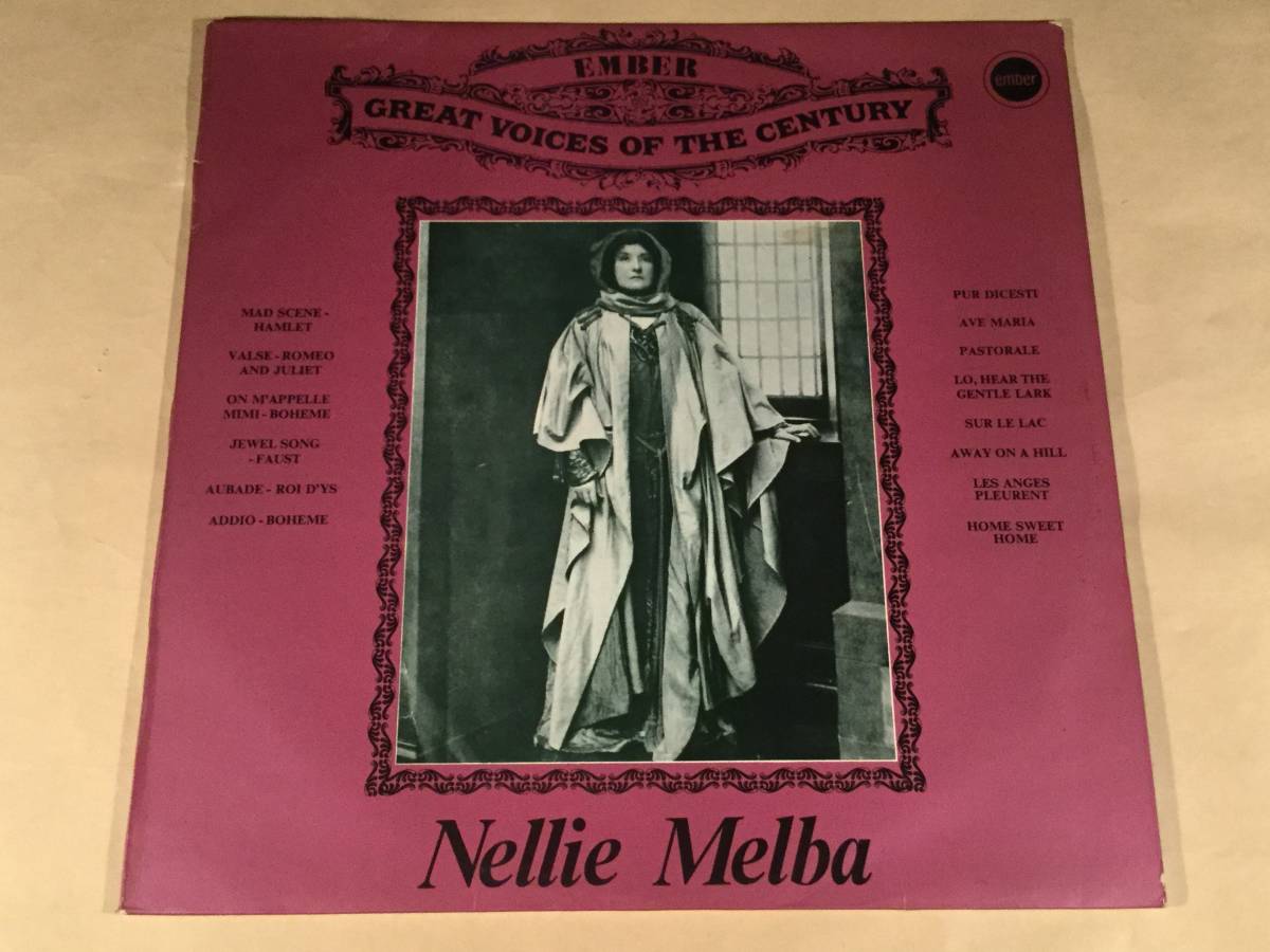 LP(イギリス盤)●ネリー・メルバ Nellie Melba/GREAT VOICES OF THE CENTURY◎ソプラノ・オペラ歌手●ペラジャケット・良好品!拍卖