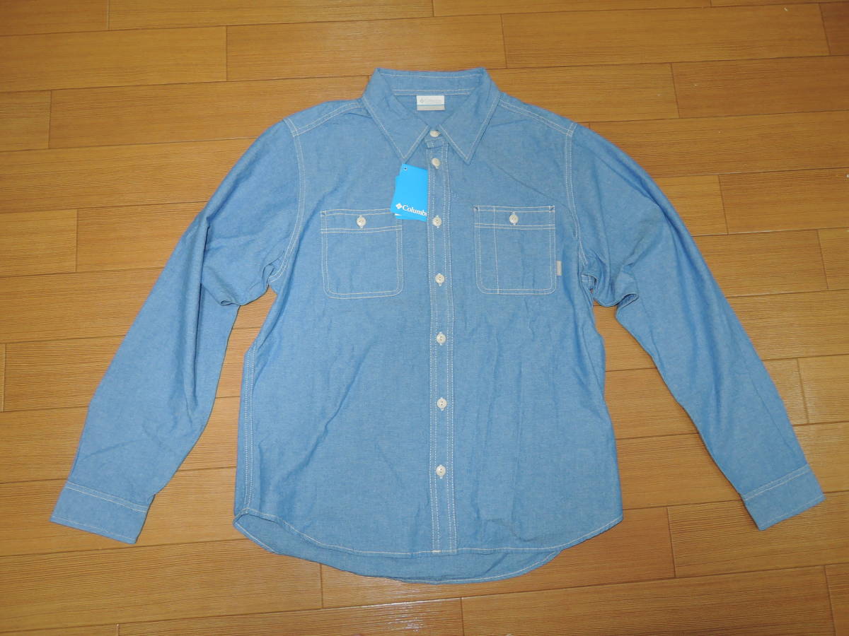 新品 コロンビア Columbia シャンブレーシャツ S 長袖 REGULAR FIT拍卖