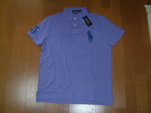 新タグ!ラルフローレン ポロシャツ 紫 CUSTOM SLIM FIT M拍卖