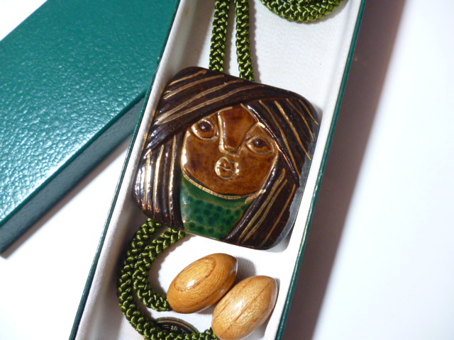 Θ 九谷焼 泉八 ループタイ Θ 九谷 九谷焼き拍卖