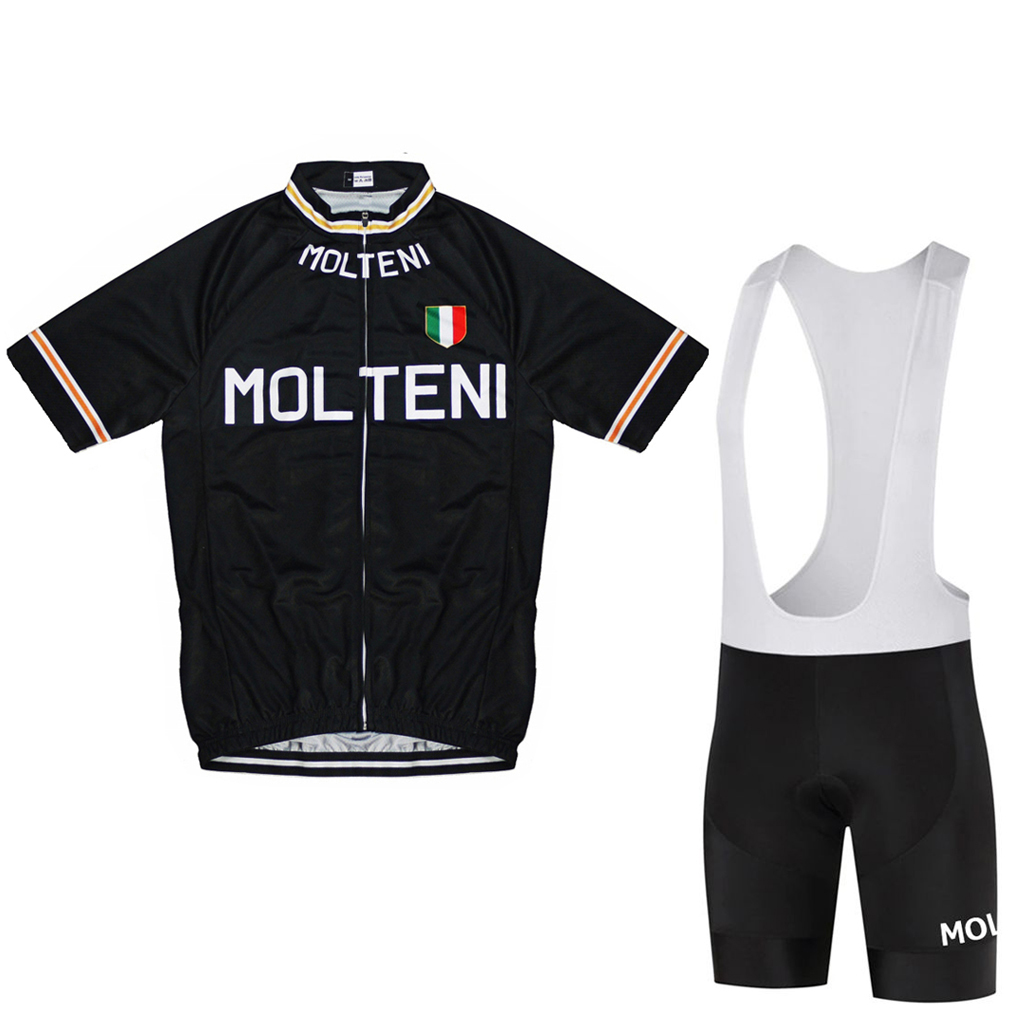 新品 レトロデザイン 上下セット No1 Mサイズ イタリア サイクルジャージ ウェア 半袖 メンズ サイクリング MTB ロードバイク 自転車拍卖