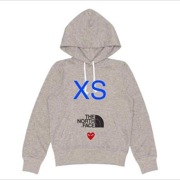 XS 新品 ノースフェイス コムデギャルソン プレイフーディー パーカー COMME des GARCONS Cdg Play The North Face Play Hoodie NTW6261CG拍卖