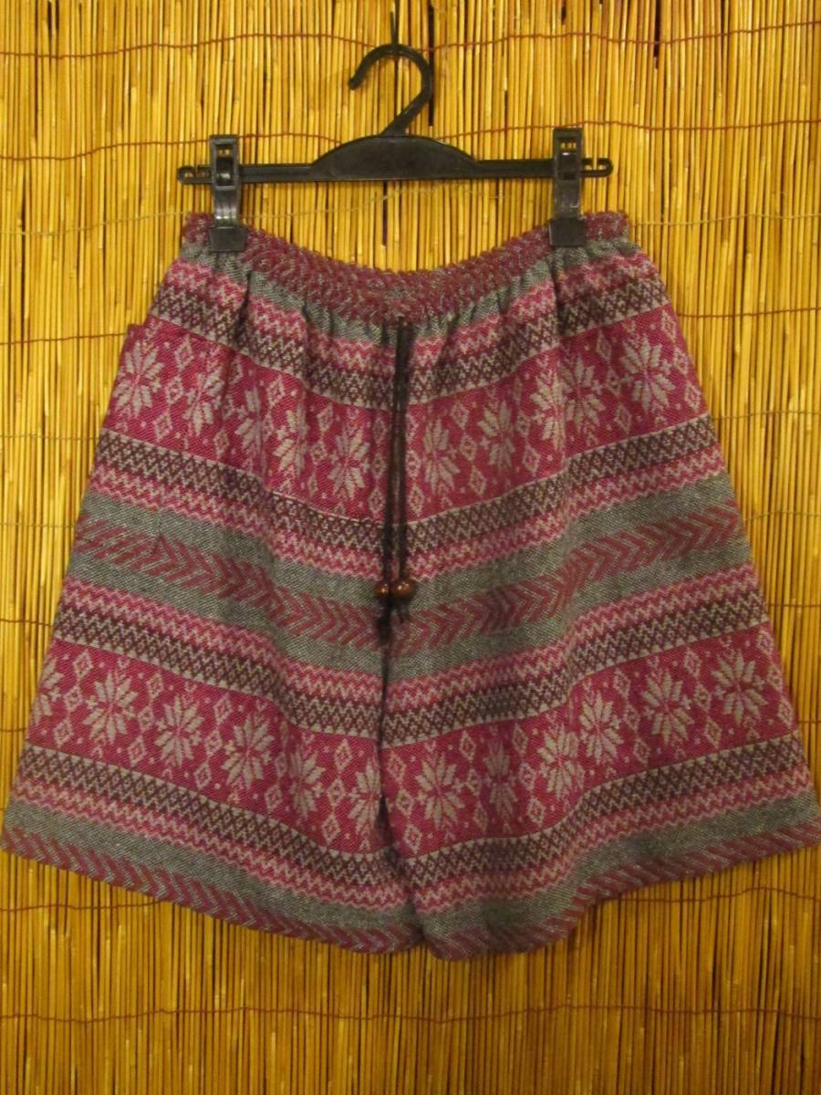 【送料込み/SALE】④新品*男女兼用*織り柄*コットン素材*ハーフパンツ エスニック アジアン MAJAM拍卖