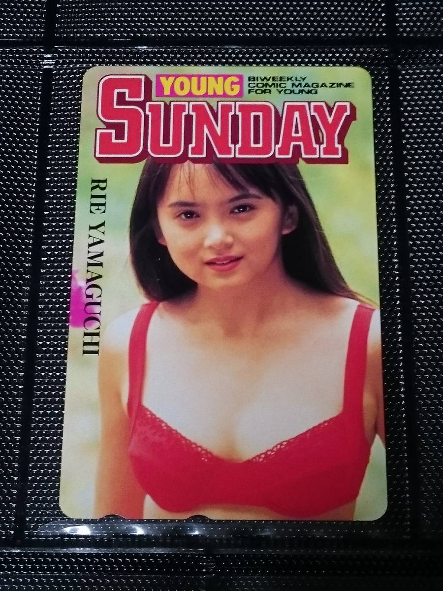 山口リエ 抽プレ テレホンカード テレカ テレフォンカード ヤングサンデー 水着姿 抽選プレゼント 新品 当選品 希少品 入手困難拍卖