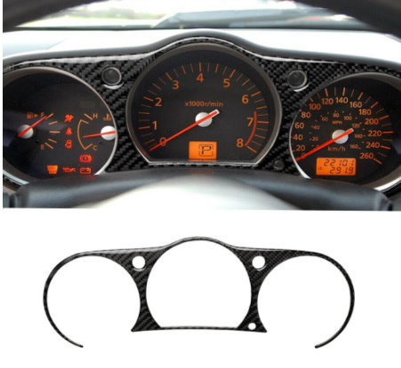 D265  日産フェアレディZ Z33後期 350Z リアルカーボン繊維のメーターカバートリム メーターフード拍卖