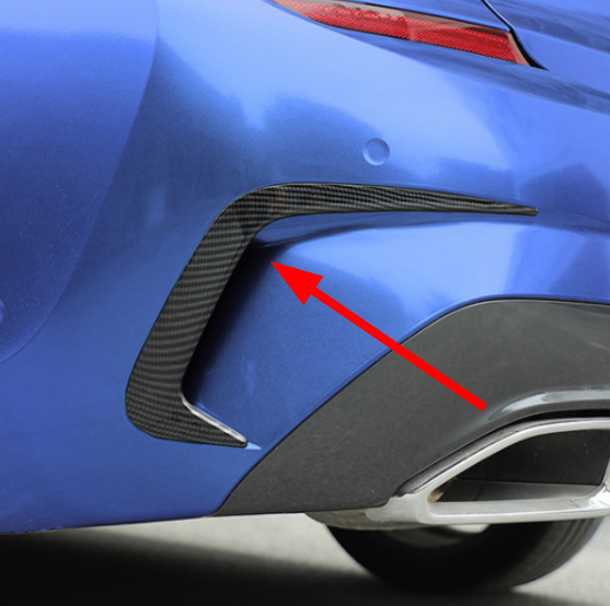 D187 BMW 3シリーズ G20 2019~モデル リアバンパースタイリッシュトリム カラー:カーボンカラー拍卖