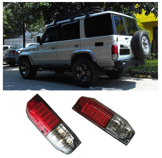 D170 ランドクルーザーLC70/75/78 ランクル リアテールランプ レッド&クリアレンズ 左右セット 純正互換社外品拍卖