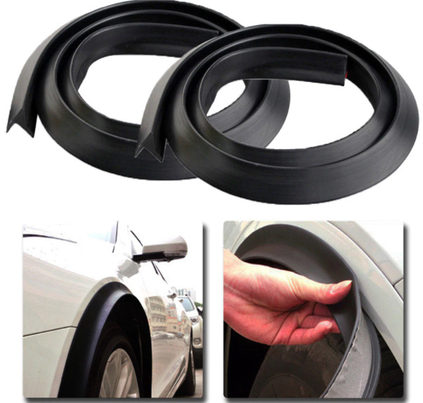 D151  汎用フェンダーモール 立体3Dモール 1.5m×2本セット オーバーフェンダー マットブラック拍卖