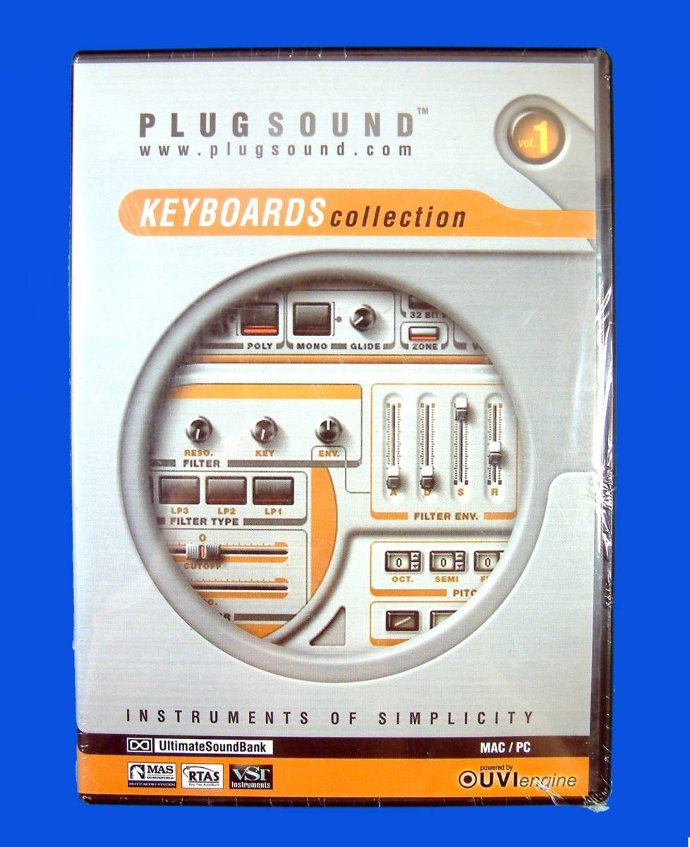 【3357】plugsound keyboards collection vol.1 未開封 UVIエンジン 対応フォーマット(VST RATS MAS AU) プラグサウンド 音源 キーボード集拍卖