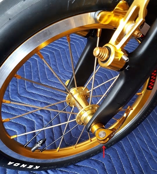 ◆Litepro(ライトプロ)◆ホイールクイックリリースレバー/180mm/ゴールド(金)/ミニベロMTB小径車拍卖