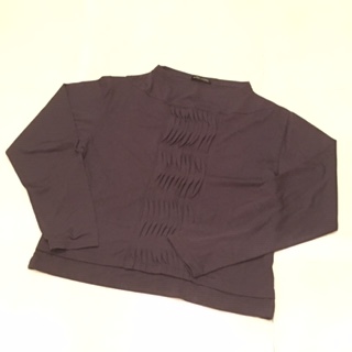 長袖カットソー フリーサイズ 濃灰 サブリナネック ROMI et KEI拍卖