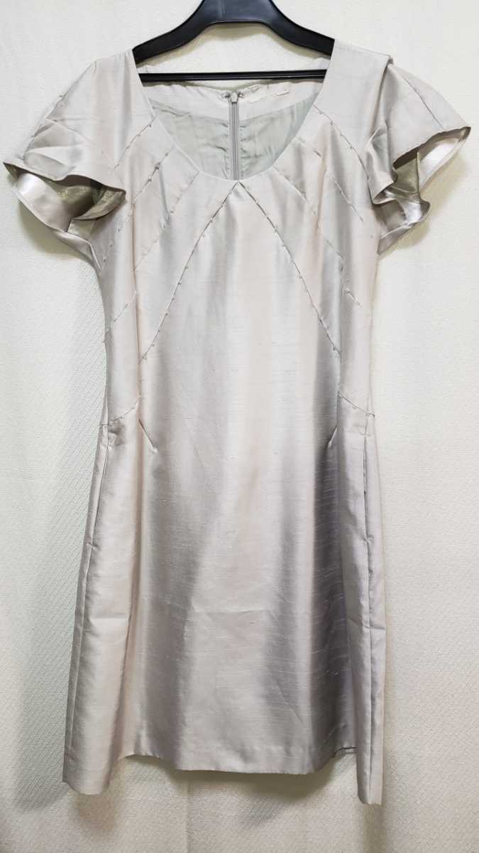 シィディア シャタンピーズ飾りワンピース グレー系拍卖