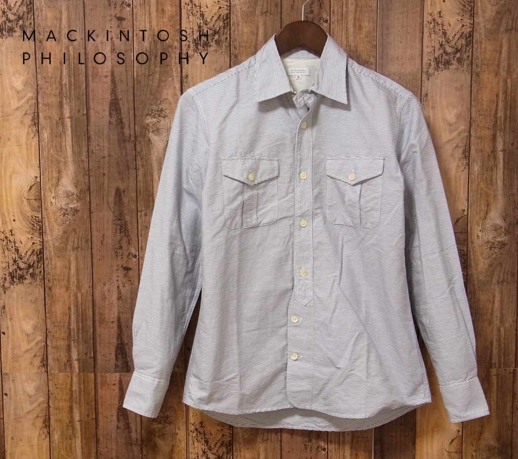 【36】MACKINTOSH PHILOSOPHY フィロソフィー マッキントッシュ 長袖シャツ チンスト 三陽商会拍卖