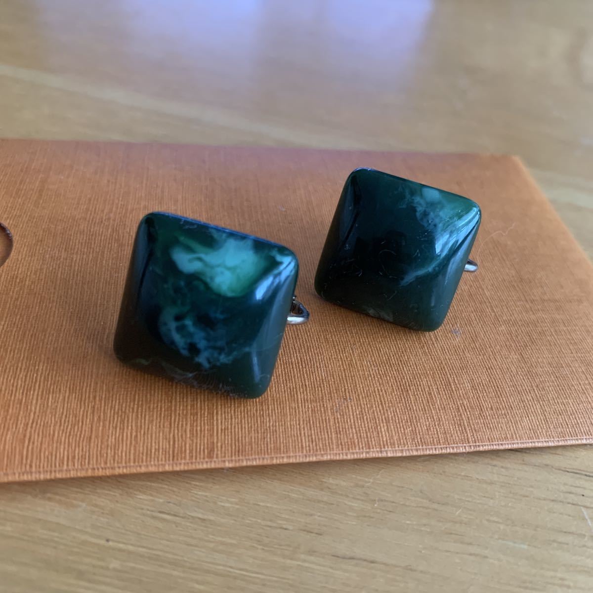 ★ローリーズファーム★イヤリング★イアリング★グリーン★ストーン★LOWRYS FARM★スクエア★拍卖