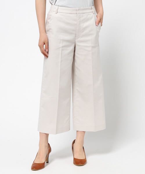 未使用 未着 23区 小さい【洗える!】コットンツイルストレッチ クロップドパンツ サイズ30 ベージュ 定価、17.000+税 日本製拍卖