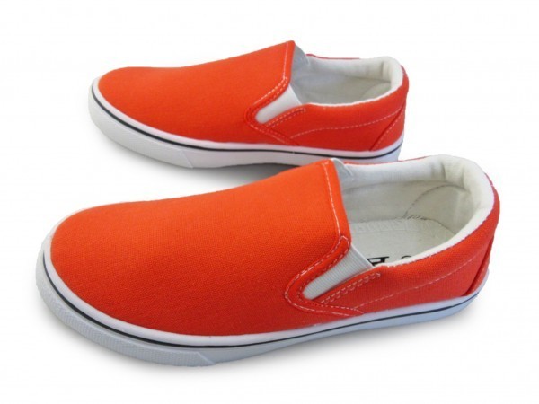 1円~cL422新品AAAローカット/スリッポンスニーカー16㌢ORANGE♂拍卖